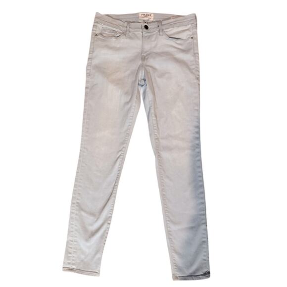 FRAME DENIM LE SKINNY DE JEANNE LIGHT WASH DENIM JEANS SZ 29 EUC - Picture 1 of 5